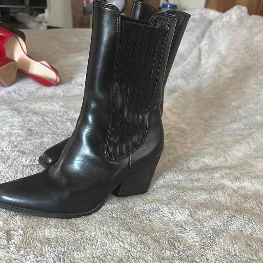 Chinese Laundry Black Heeled Boots